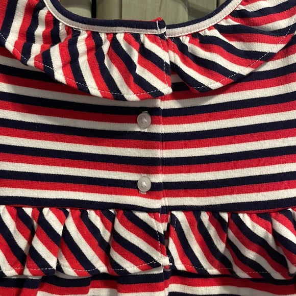 Janie & Jack Striped Ruffle Patriotic Casual Dress - Picture 9 of 9